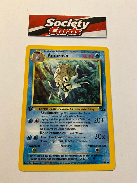 Pokémon Amoroso 40/62 1. Edition – Fossil (Deutsch) – Excellent