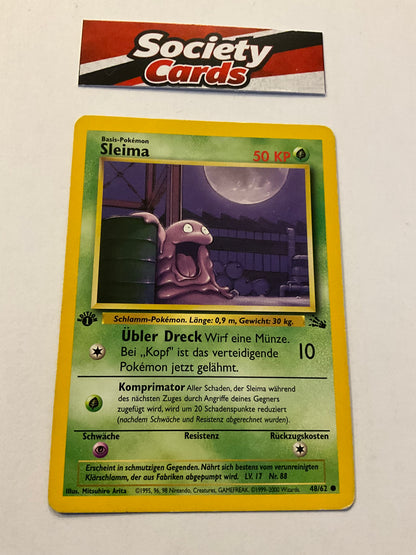 Pokémon Sleima 48/62 1. Edition – Fossil (Deutsch) – Played
