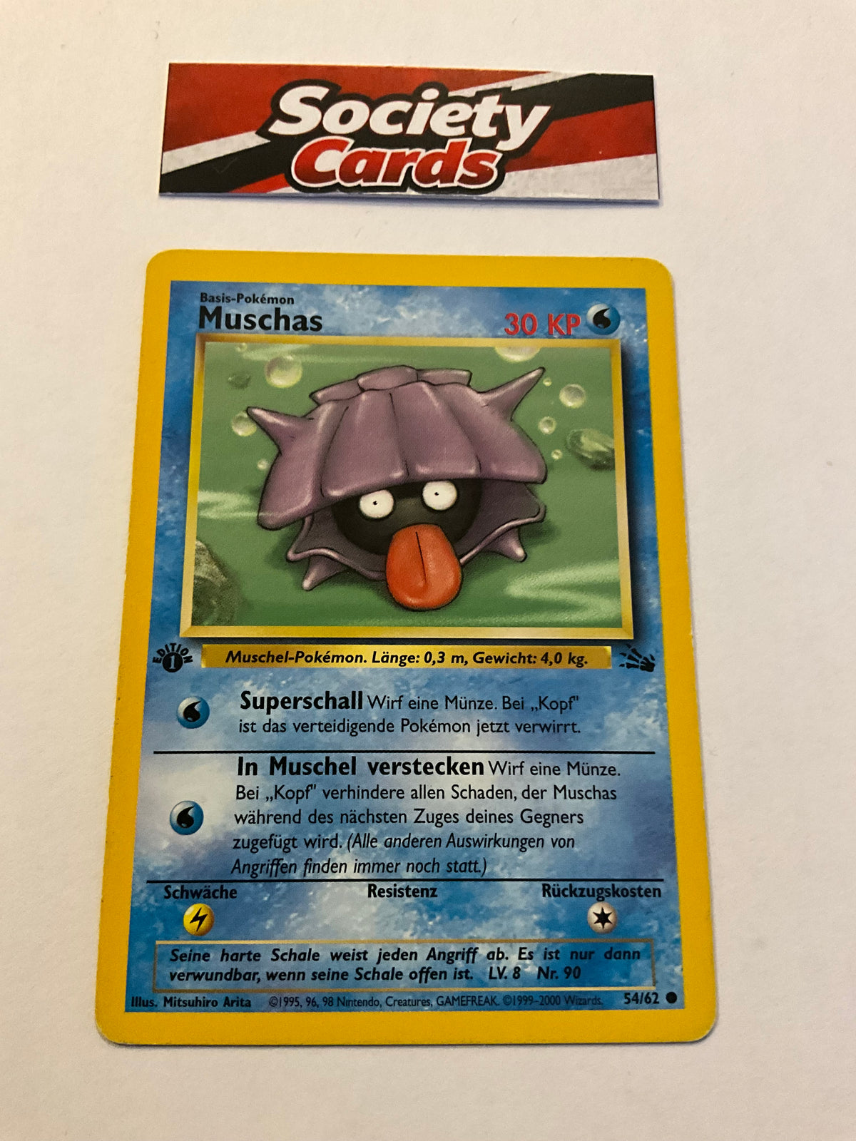 Pokémon Muschas 54/62 1. Edition – Fossil (Deutsch) – Excellent