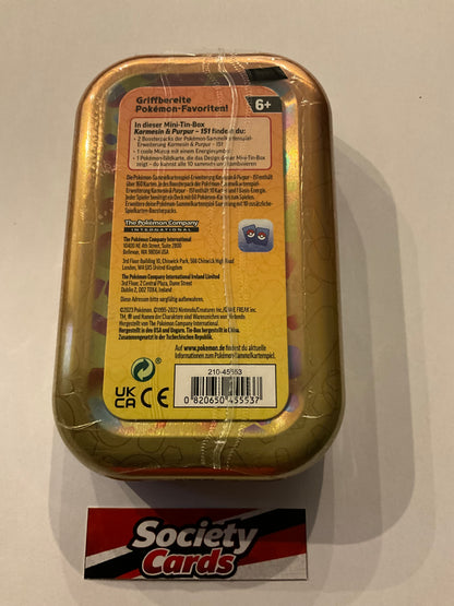 Pokémon Karmesin & Purpur – 151 Mini-Tin Machomei (Deutsch)