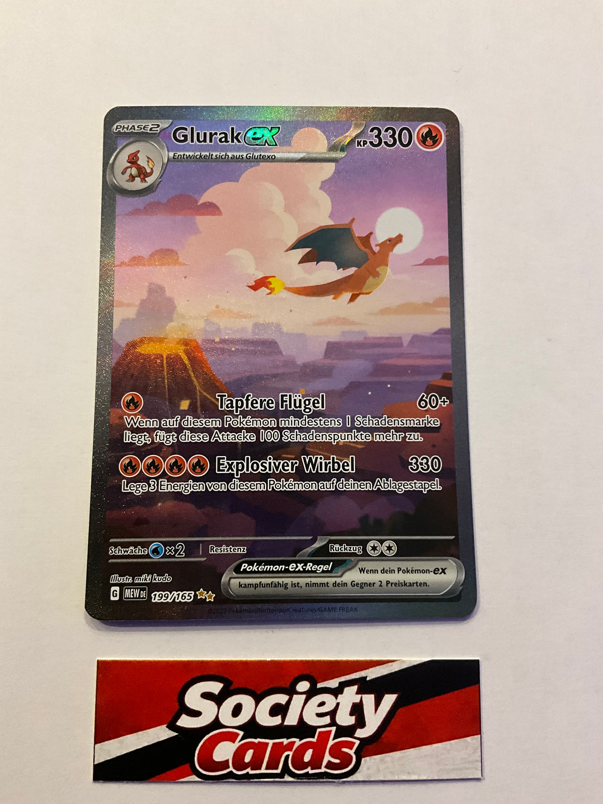 Pokémon Glurak ex 199/165 – Karmesin & Purpur 151 – Special Illustration Rare (Deutsch) – Near Mint (NM)