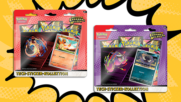 Pokémon Erhabene Helden Mega Entwicklung Tech Sticker Collection Box Deutsch OVP Sealed TCG Sammelbox