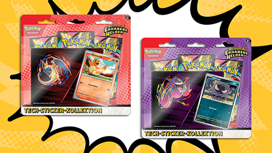 Pokémon Erhabene Helden Mega Entwicklung Tech Sticker Collection Box Deutsch OVP Sealed TCG Sammelbox